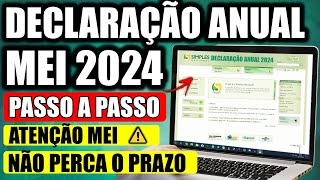 DECLARAÇÃO ANUAL DO MEI 2024  PASSO A PASSO ATUALIZADO [upl. by Lanfri]