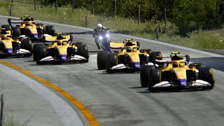 Yamaha YZF R1 vs F1 Rapsol 2022 Racing Cars at Old Spa [upl. by Adeys]