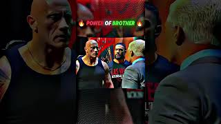 🔥Power of brother🔥✔️ wwe therock romanreigns powerfulmotivation shorts [upl. by Anrehs]