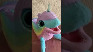 So cute🥰FurReal Narwhal Interactive Animatronic plush toy cute toysforkids toys youtubeshorts [upl. by Aihsein918]