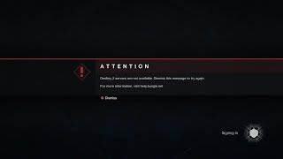 Destiny 2 Servers are not available Signing in Forever [upl. by Woodman77]