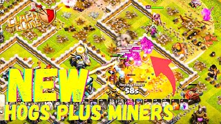 HogsRider Miner Th14 attack strategy in Clash of Clans [upl. by Sirak]