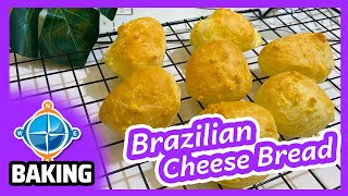 Brazilian Cheese Bread  Recipe 75  Easy Baking for Kids [upl. by Anoirtac862]