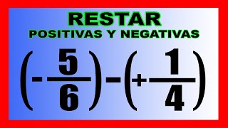 ✅👉Resta de Fracciones Positivas y Negativas con Diferente Denominador [upl. by Lengel925]