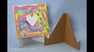 How to Make an Easel from Recycled Cardboard  Sophies World [upl. by Sarid]