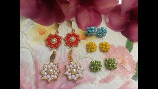 Tutorial Aretes en 5 minutos super fácil 2 en 1 parte 1 [upl. by Aymahs81]