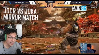 Intense match JDCR vs JOKA first time heihachi mirror match reaction TEKKEN 8 [upl. by Kenward]