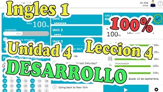 ✔ 🤩SOLUCIONARIO🤩 Lección 4  Unidad 4  Ingles 1  Openlingua Dexway  Plataforma de Ingles💙 [upl. by Ayatan]