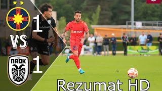 FcsbPaok  REZUMAT  11 Friendly Game  HIGHLIGHTS  2023 [upl. by Haila]