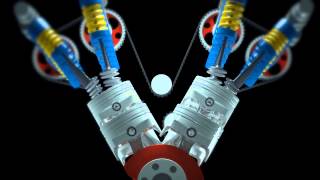 Animazione video 3D motore v8  engine 3D animation [upl. by Lynett]