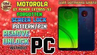 Motorola G7 Power Hard ResetMotorolaXT19555Factory Reset Forgotten Screen lock unLock withoutPC [upl. by Karina]