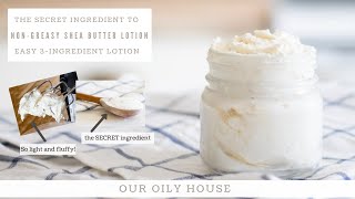 The Easiest Shea Butter Lotion Recipe  ONLY 3INGREDIENTS [upl. by Regor]