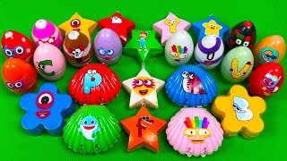 Rainbow Eggs Mix SLIME Looking Numberblocks Alphablocks with Colorful in Park  Satisfying ASMR 🌈 [upl. by Nirro201]