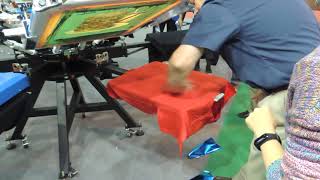 6 color 6 stations manual screen printer for T shirt printing [upl. by Les974]