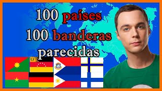 100 Países y sus 100 BANDERAS parecidas 🇲🇽🇨🇳🇦🇲🇻🇪🇷🇺🇮🇷🇦🇿🇯🇵  El Mapa de Sebas [upl. by Adnilym]