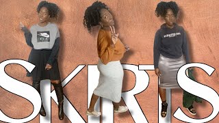 HOW TO STYLE SKIRTS  WINTER 2021 [upl. by Anoyet]