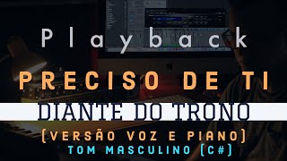 Eu Preciso de Ti  Playback 🎹 Tom Masculino C [upl. by Tdnerb37]