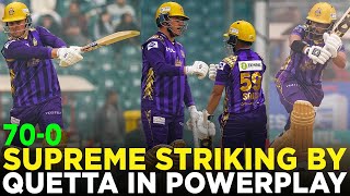 Supreme Striking By Quetta in Powerplay  Quetta Gladiators vs Peshawar Zalmi  HBL PSL 9  M2A1A [upl. by Enattirb19]