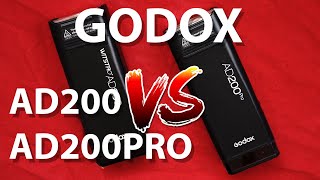 Godox AD200PRO VS AD200 Обзор и сравнение фото вспышек Unboxing and Review Compare [upl. by Ledoux]