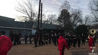 Glen Oaks Magnet High Band  quotKickOffquotquotKrewe of Allonsquot Mardi Gras Parade 2024  Lafayette LA [upl. by Lednem]