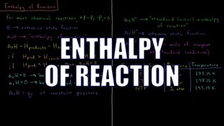 Chemical Thermodynamics 314  Reaction Enthalpy [upl. by Arreic]