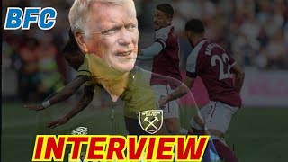 David Moyes Interview • Post Match West Ham VS Brentford [upl. by Ahsitan563]