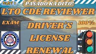 LTO CDE EXAM REVIEWER 2024 TAGALOG FOR DRIVERS LICENSE RENEWAL PART 1 [upl. by Calia]