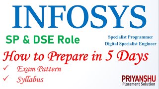 Infosys SP and DSE preparation  Infosys SP and DSE exam pattern  How to prepare for Infosys SP [upl. by Tommy]