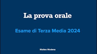 Prova orale  Esame di Terza Media 2024 [upl. by Vanzant]