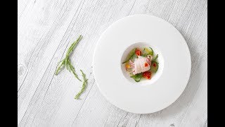 Calamari croccanti con asparagi di mare  Chef Marcello Valentino  Saporie [upl. by Ahsela244]