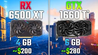 AMD RX 6500XT vs GTX 1660 Ti  Test in 8 Games [upl. by Savory125]