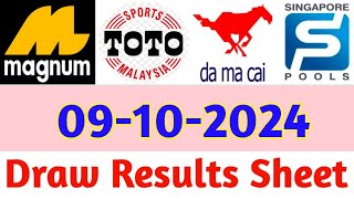 09102024 Today 4D Results Magnum Toto KudaDamacai  4d Result Today  Today 4d Result Live [upl. by Asenev]