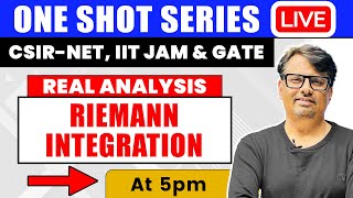 Real Analysis  Riemann Integration in One Shot by GP Sir [upl. by Llevol]