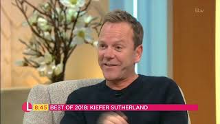 Kiefer Sutherland interview with Lorraine on ITV in 2018 [upl. by Yreffeg]