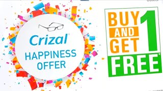 Crizal Buy One Get One Free  Crizal Happiness Offer  Eye Wear [upl. by Aliab]