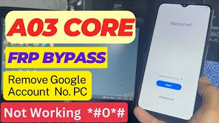 Samsung A03 Core FRP Bypass Android 1112 SMA032FDS FRP Google Account Unlock Without PC 2024 [upl. by Nolan158]