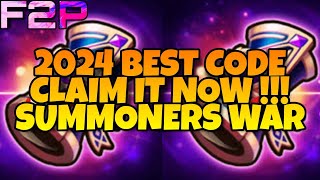 NEW  2024 BEST CODE  CLAIM IT NOW  SUMMONERS WAR [upl. by Pesek522]