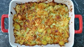 Cheesy Potato and Cauliflower Gratin Recipe [upl. by Nylrac]