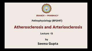 Pathophysiology  Atherosclerosis and Arteriosclerosis AKTU Digital Education [upl. by Josefa]