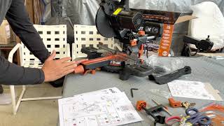 Evolution 714 10AMP sliding compound miter saw Modelo R185SMS unboxing Español [upl. by Rovaert]