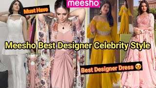 Part2Meesho party wear 1 minute saree haulstylish ready to wear saree collectionTryonreview [upl. by Phares]