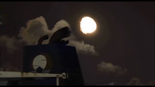 100 Full and Waning Gibbous Rising 005 Moon Rise Vids [upl. by Akire]