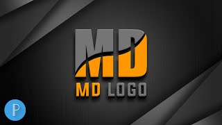 M D Professional Logo Design  How To Make Logo Design In Pixellab [upl. by Retswerb110]