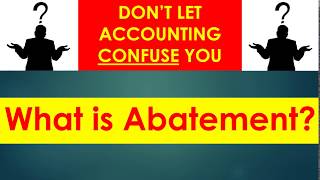 What is Abatement  Tax abatement  Abatement [upl. by Howell806]