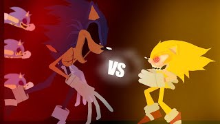 Lord X vs Fleetway Super Sonic Battle Animation [upl. by Nitsirc]