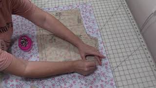 Cutting Out sewing pattern on fabric [upl. by Aun]