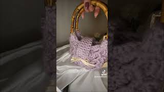 Sac au crochet parme 🌸💕 crochet faitmain reels tutorial tutorials knitting crocheting borsa [upl. by Eimrej895]