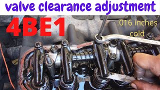 4BE1 tuneupvalve clearance adjustment016inches [upl. by Etnoek]