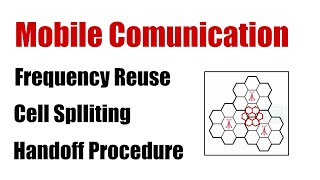 Mobile Communication  Frequency Reuse  Cell Splitting  Handoff Procedure [upl. by Ariahaj]