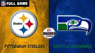 Madden NFL 2004 Historic Teams  1979 Pittsburgh Steelers vs 1984 Seattle Seahawks [upl. by Kurtzig]